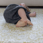 totter and tumble play foam mats in Morris & Co chrysanthemum print iconic interior design to suit all home play spaces, protect the floor and your little one when learning tummy time tricks, crawling or baby first steps in a safe non toxic play mat space