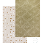 A muted design play mat that complements various decor styles