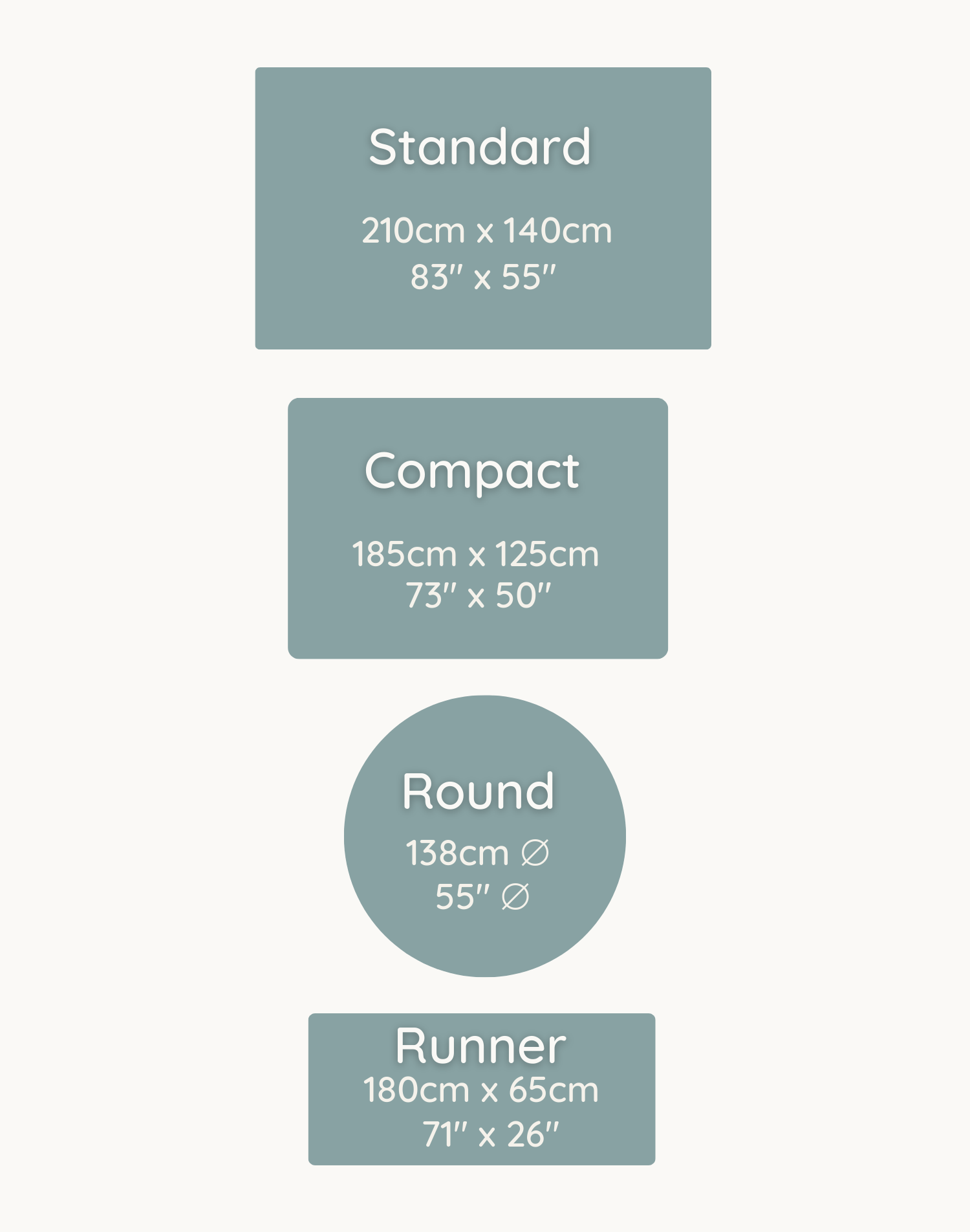 Size guide available for the totter and tumble collection the standard the compact the round and the runner designed with family homes in mind made from thick padded foam and shaped to suit different area of family homes