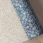 totter + tumble thick foam playing mat rolled in reversible designs morris & co collection standen + blackthorn