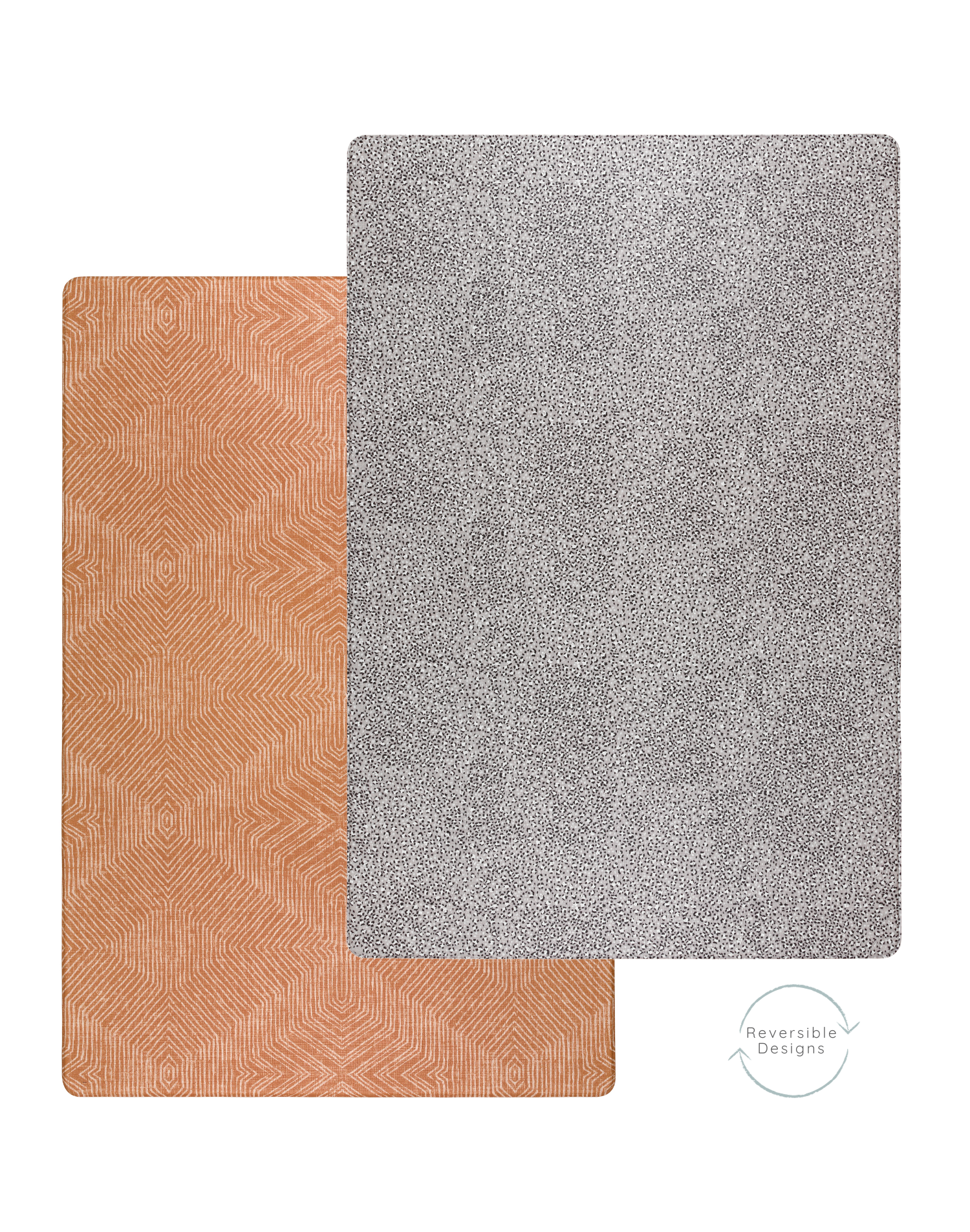 Double sided reversible waterproof play mat with two modern colourways that complement modern interiors